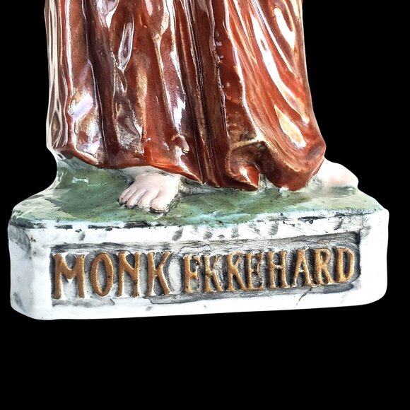 Vintage Monk Ekkehard Porcelain Figurine Ceramic Statue Capodimonte Italy 1983 - Picture 5 of 11